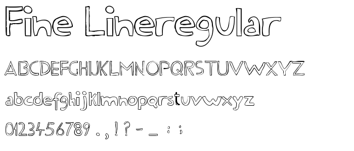 Fine LineRegular font